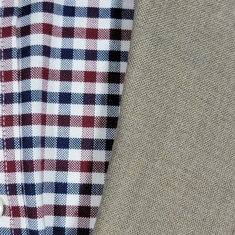 VTG Stafford Men's Sport Coat Blazer Two Button Brown Poly Wool Blend Size 44L‎